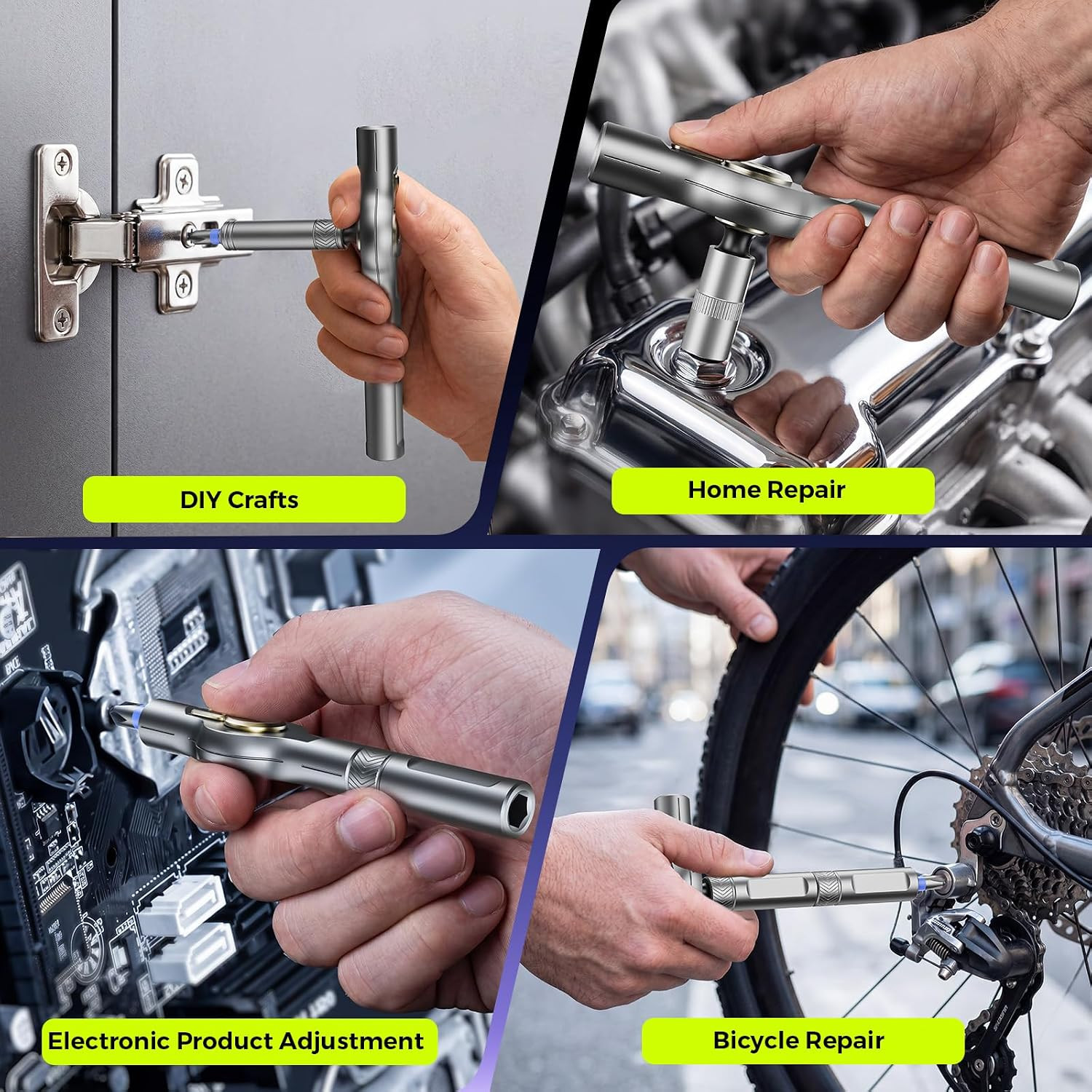 25 in 1 Magnetic Ratchet Screwdriver Set, S2 Steel Bits & 7 CR-V Sockets, Flexib