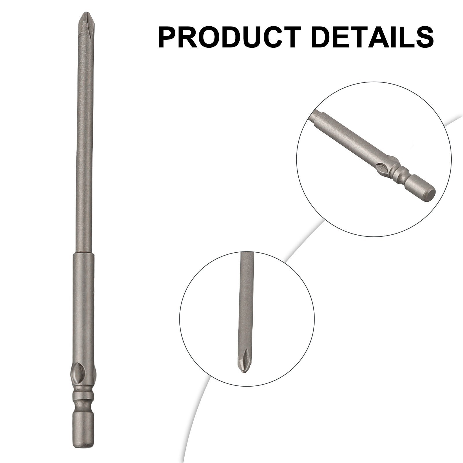 Magnetic Electric Cross Screwdriver Bit Set 4mm Round Shank PH00 PH0 PH1 PH2