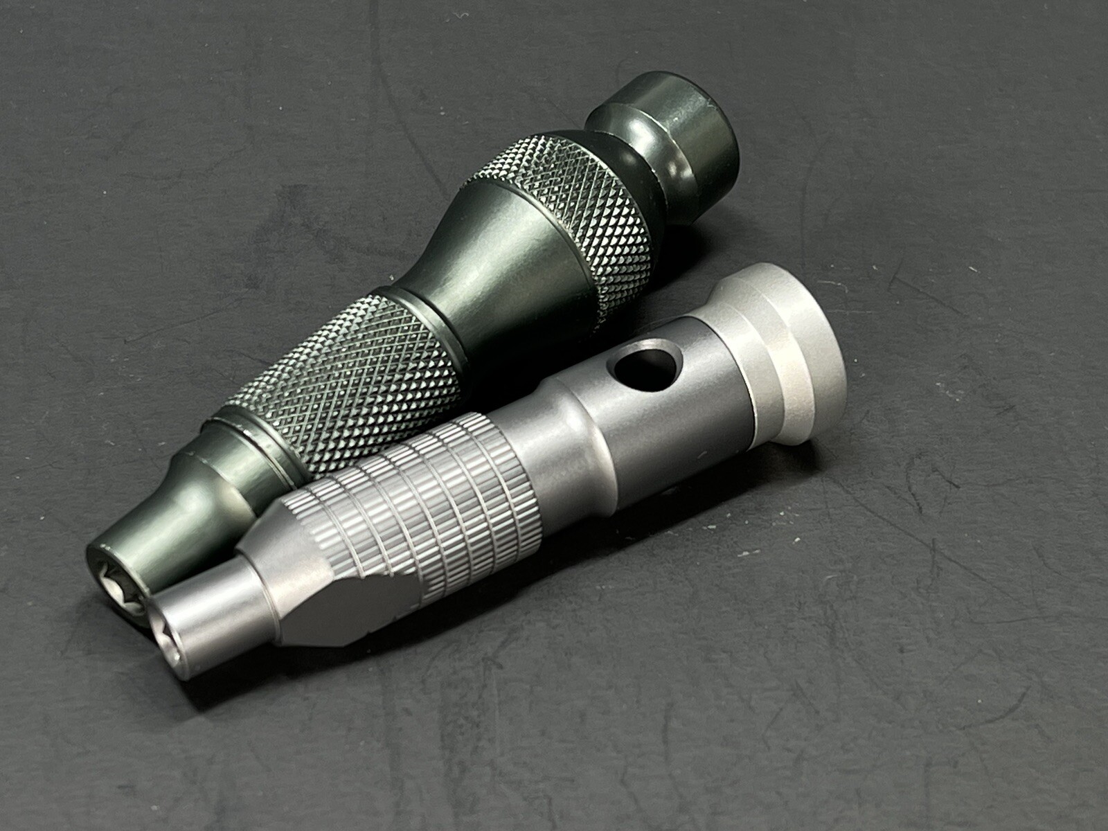 2PC Heavy Duty Metal Grip Hand Tool Mini Handle/Screwdriver 1/4″ Hex Bit Holder
