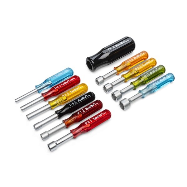 Xcelite Ps120n Nut Driver Set, 11 Pieces, Sae, Hollow