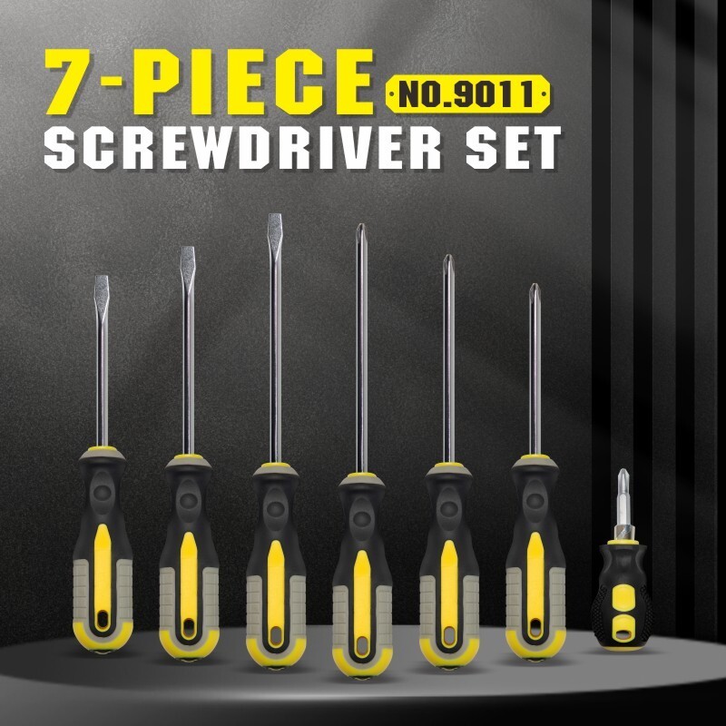 7Pcs Demolition Screwdriver Set Strong Magnetic Slotted Phillips Driver 9011