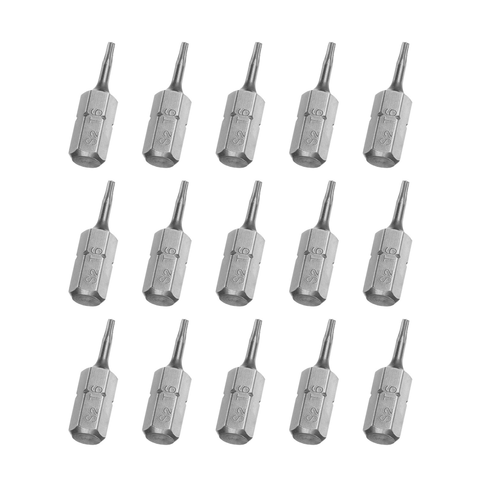 25Pcs 1/4″ T6 Torx Screwdriver Bits for Electric Screwdrivers 25mm Length