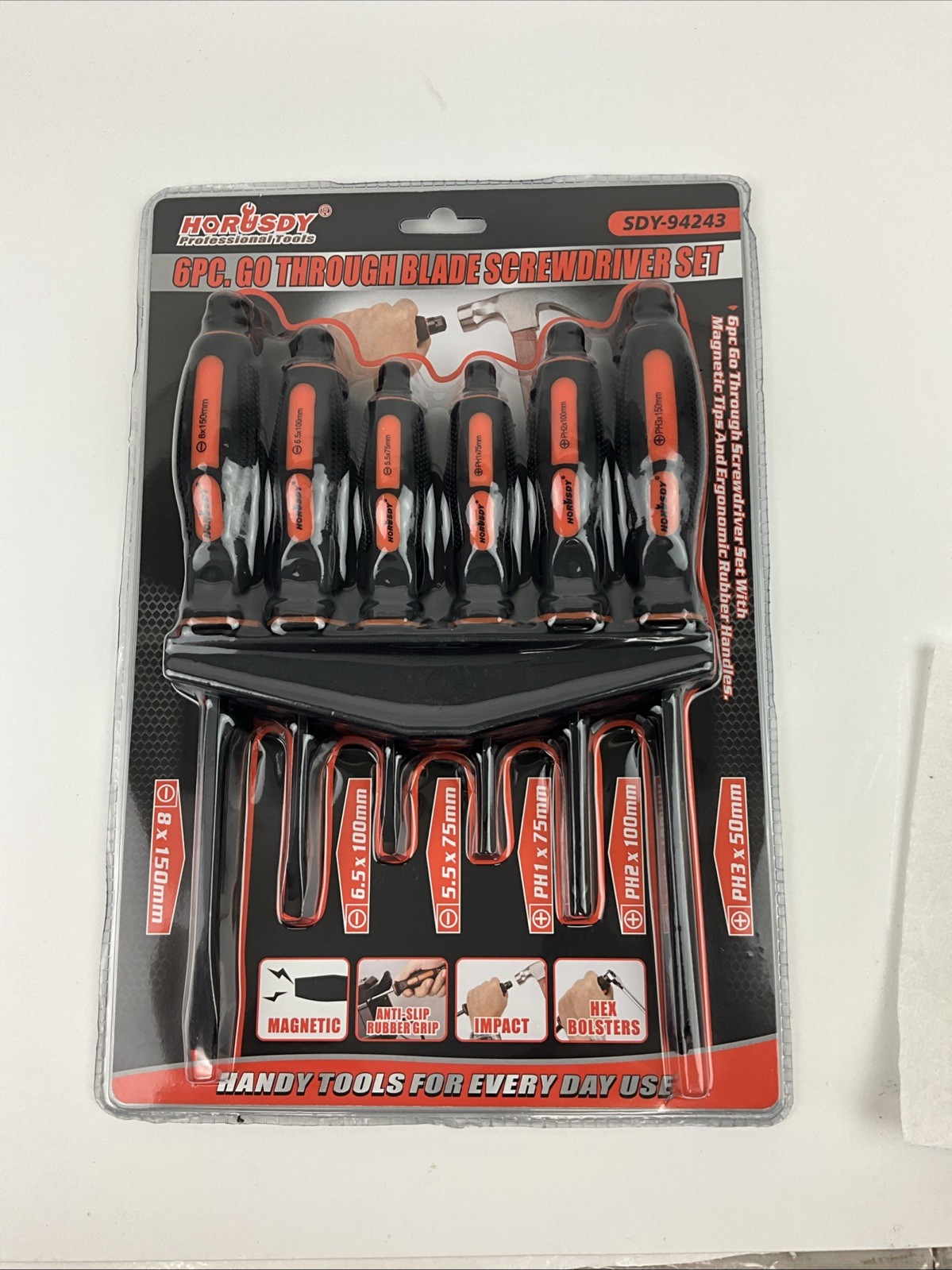 Horusdy 6pc Go Through Blade Screwdriver Set SDY-94243