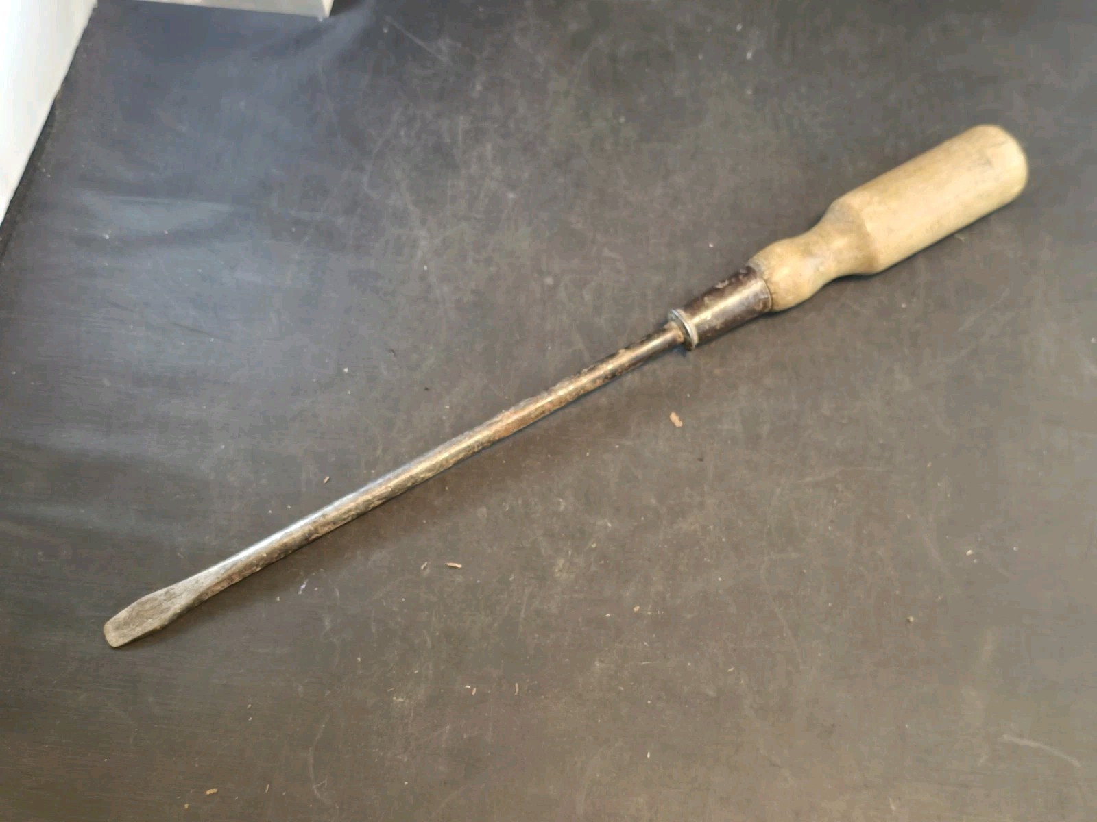 Stanley Hurwood No. 20 Wood Handle 16″ Flat Blade Screwdriver USA