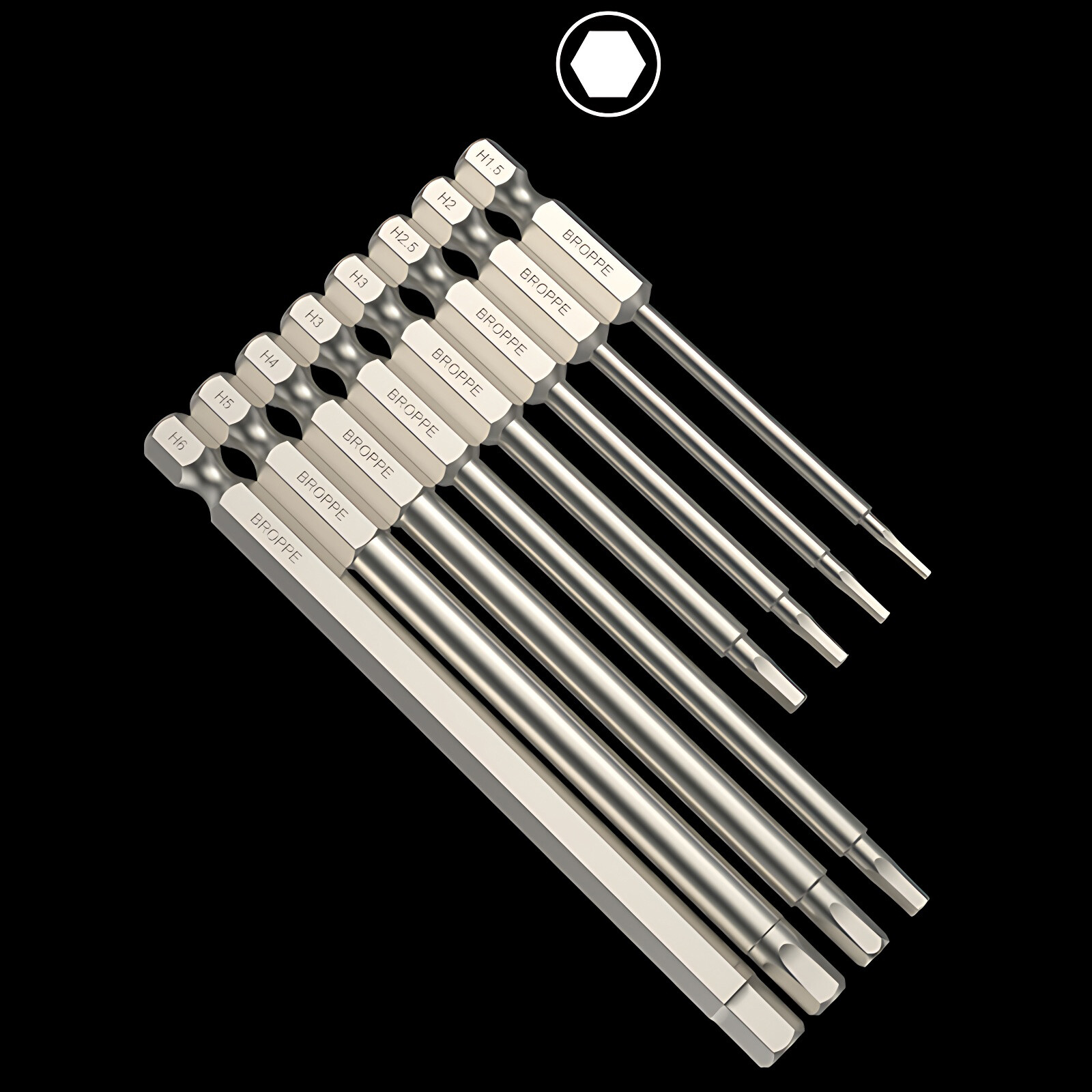 Hex Key Allen Bit Set Quick Change Connect impact driver power drill 50 75 100mm