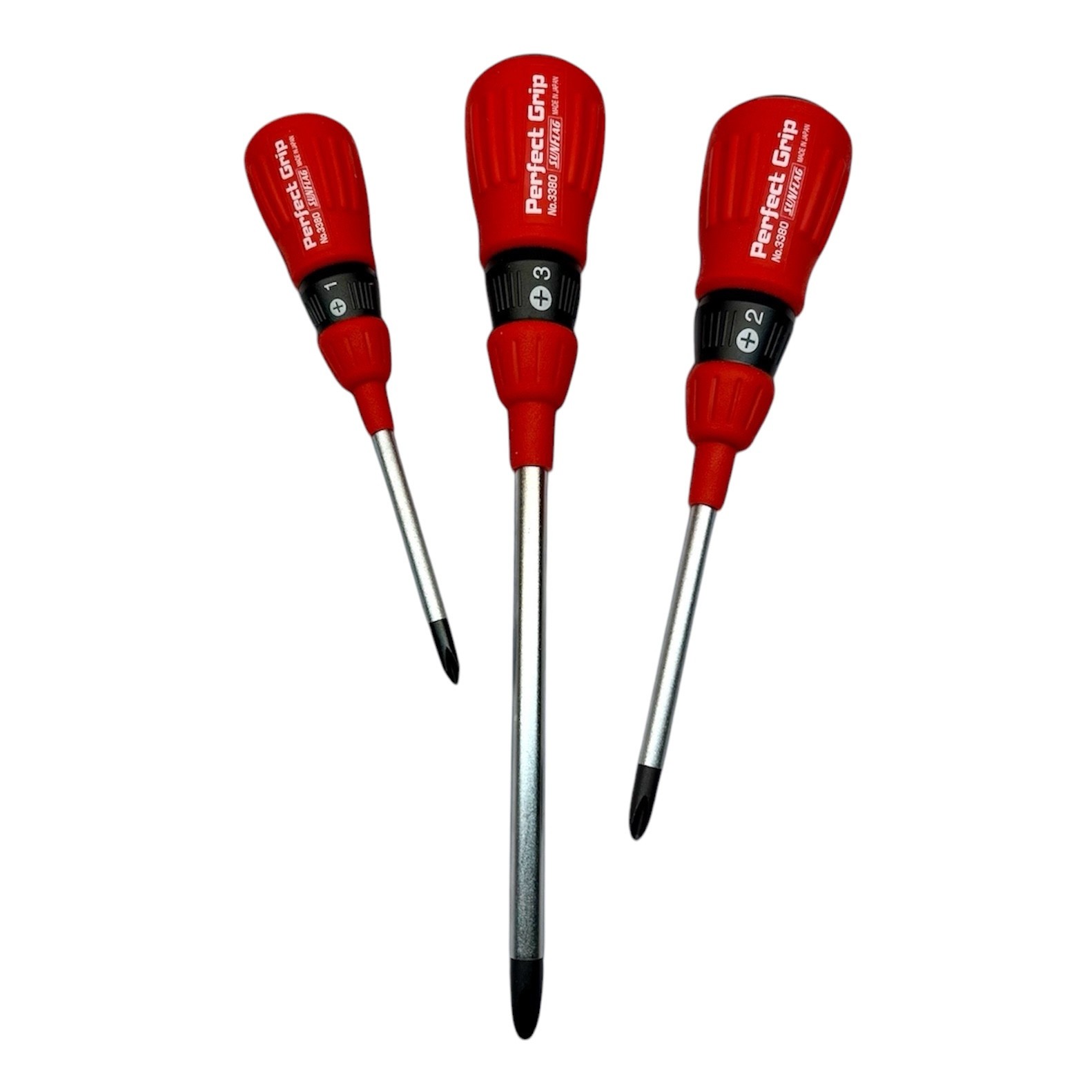 Sunflag 3380 3-pc Screwdriver set | Made in Japan | USA seller | Perfect Grip