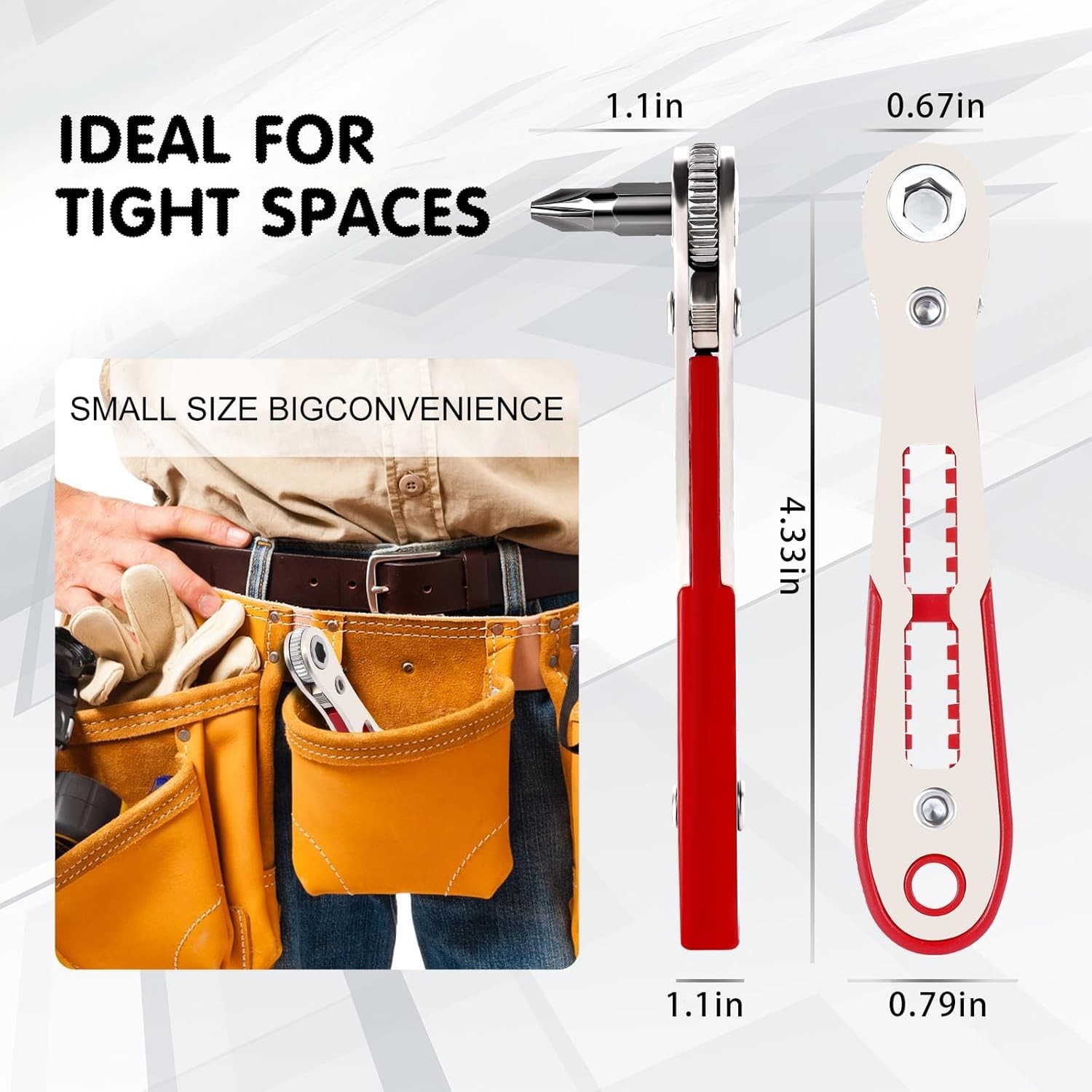 22-in-1 Magnetic Ratchet Screwdriver Set w/Reversible Wrench & Bits | Compact…