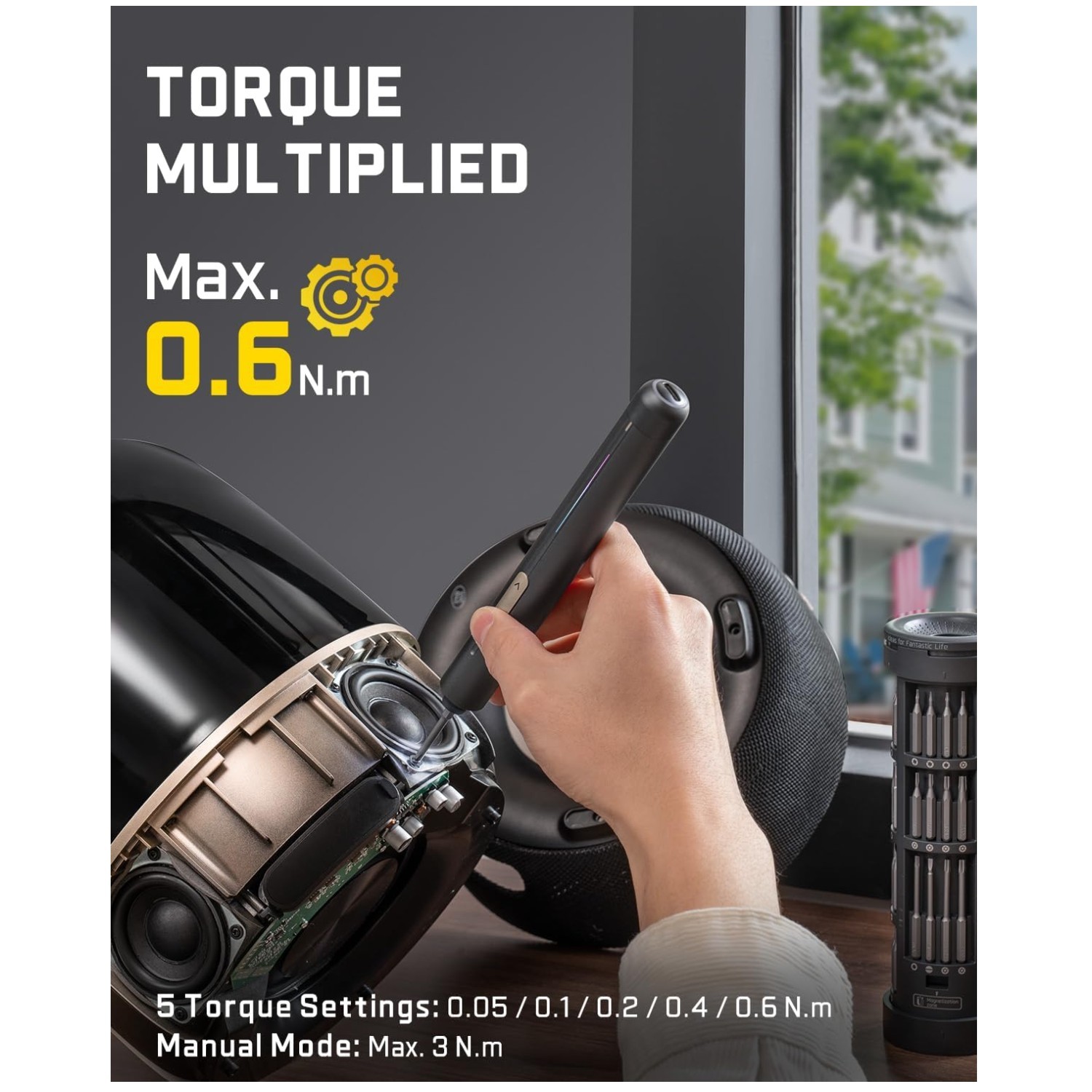 E2 Ultra Electric Screwdriver Set – 50 Bits, 0.6N.m Torque