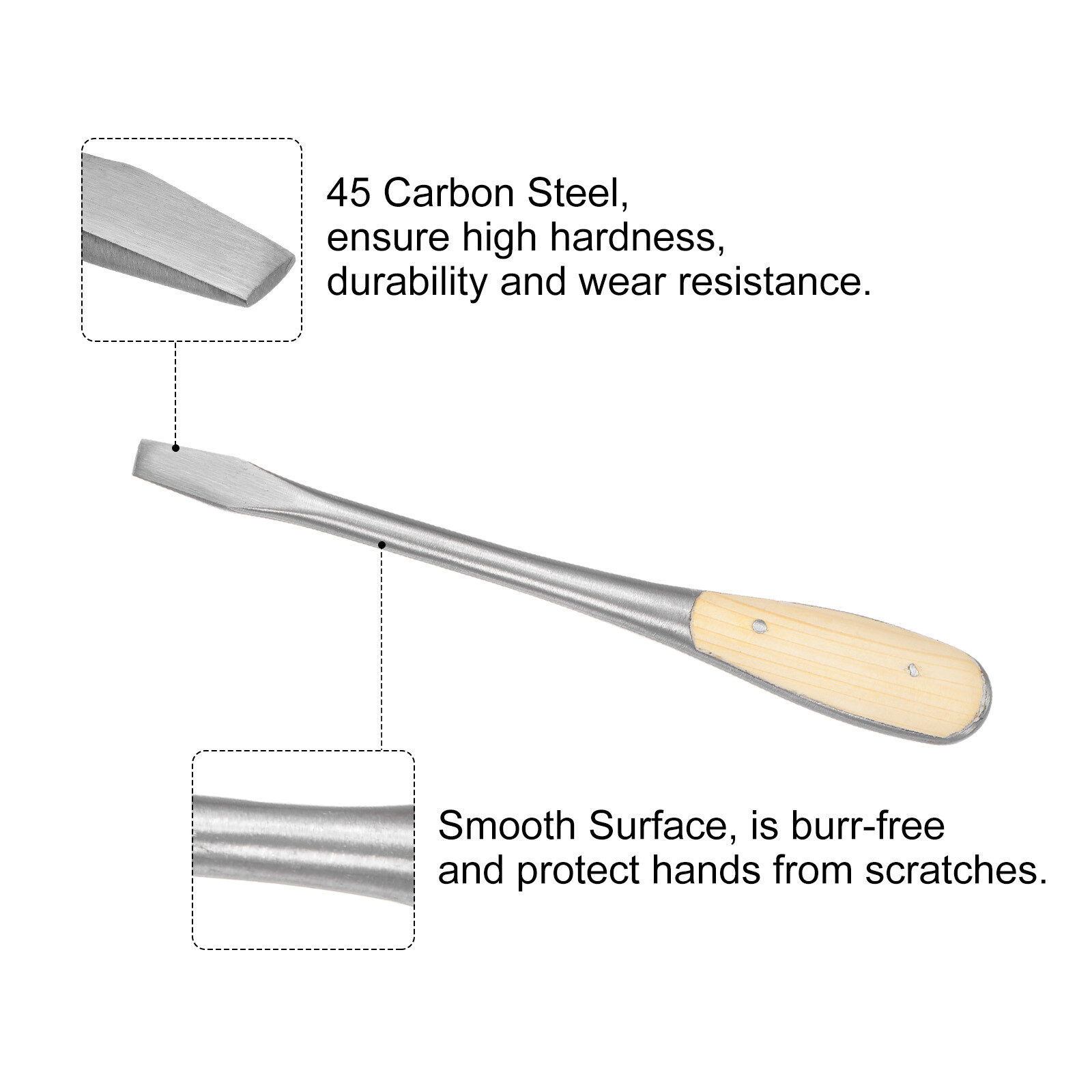 Slotted Screwdriver SL10 10″ Flat-Blade Screwdrivers with Wooden Handle