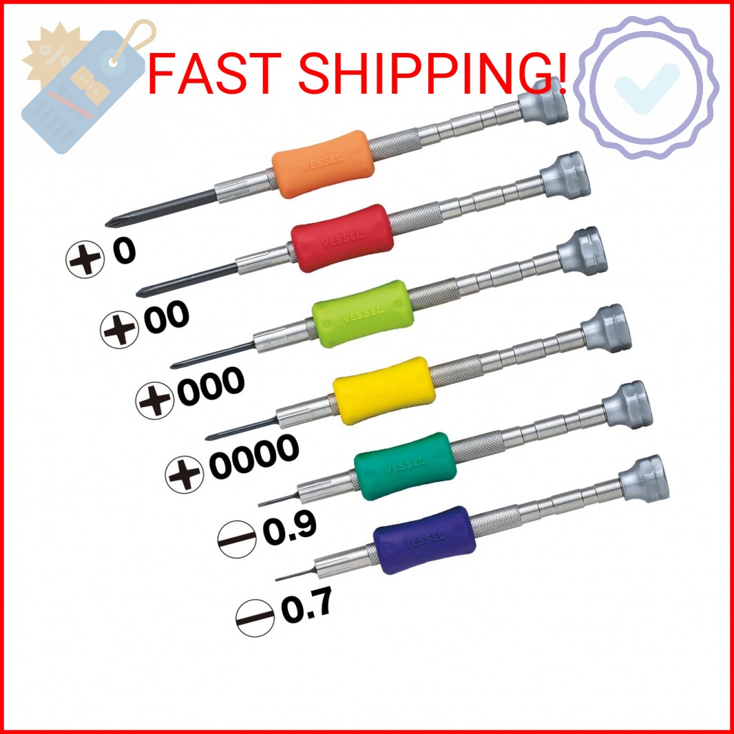 Vessel Precision Screwdriver Set TD-56S / +0, 00, 000, 0000, -0.7, -0.9