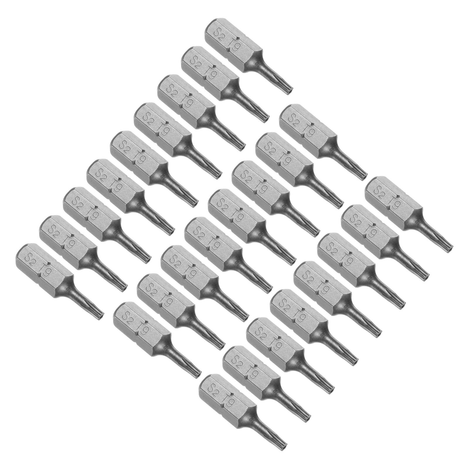 25pcs Torx Screwdriver Bits 1/4″ Hex Shank 25mm T9 Magnetic Screwdrivers Bit