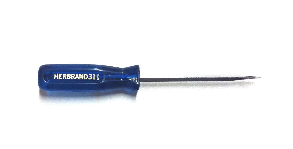 Vintage Herbrand 311 Flathead Screwdriver Blue Plastic Handle *Made in Canada*