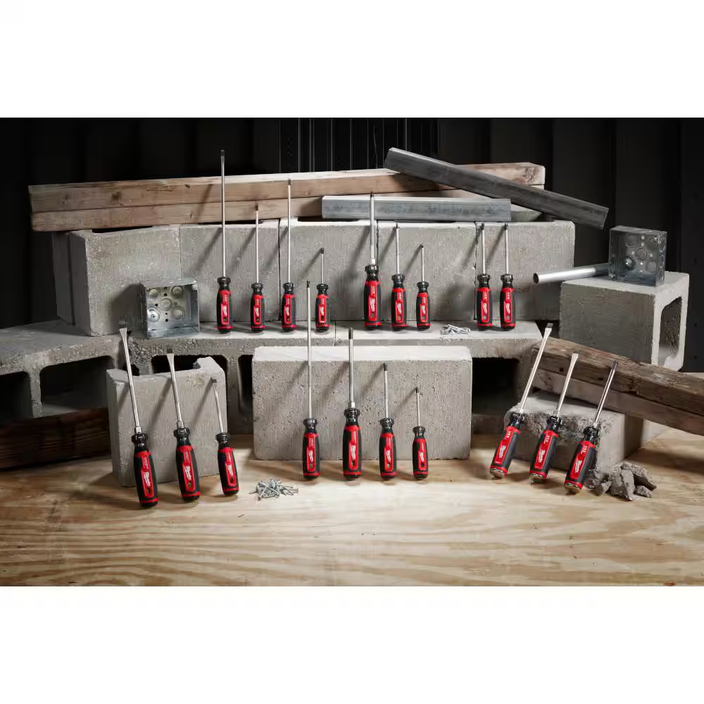 Screwdriver Set with 6 In. and 10 In. Adjustable Wrench Set and 6 In. and 10 In.