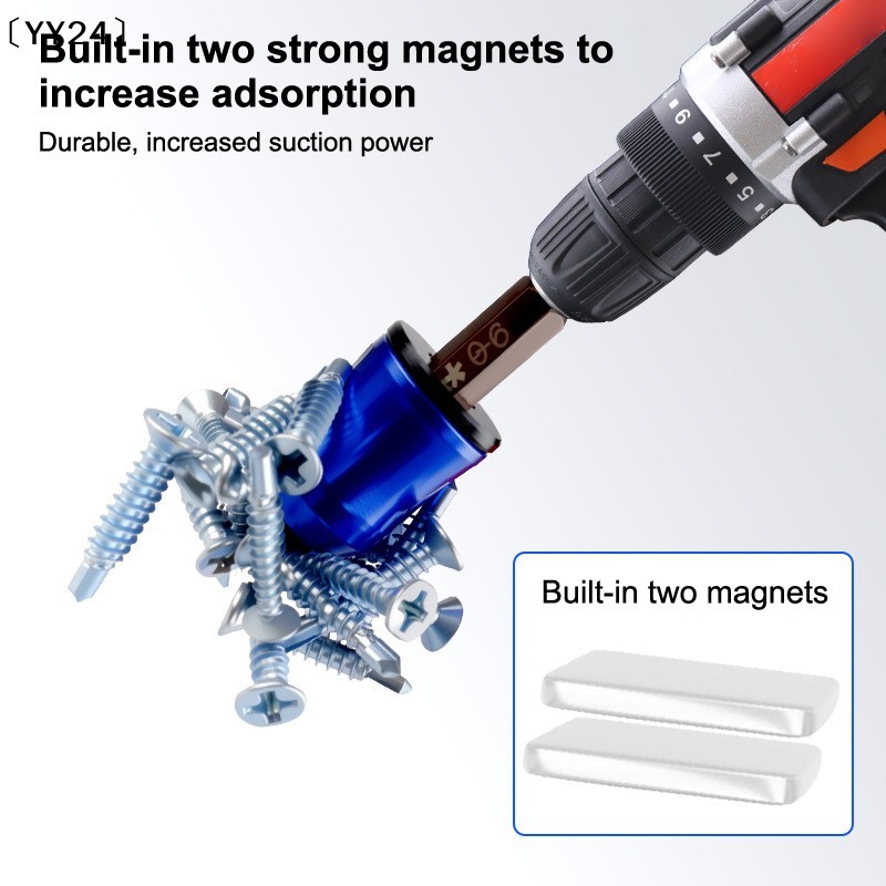 5pcs Strong Magnetic Screw Ring: 1/4 Inch/ 6.35 mm Universal Magnetic Screw Hold