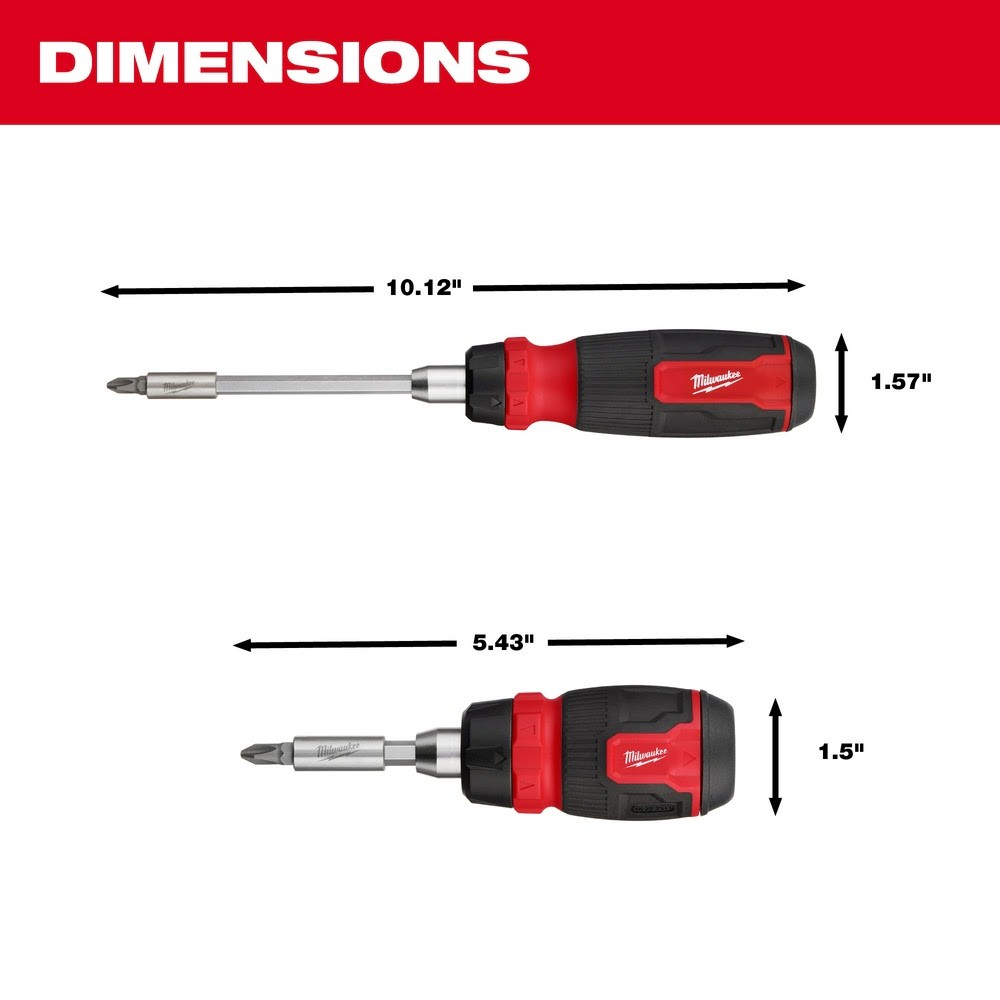 Milwaukee 48-22-2905 2-Pc. 14-in-1 & 8-in-1 Ratcheting Multi-Bit Screwdriver Set