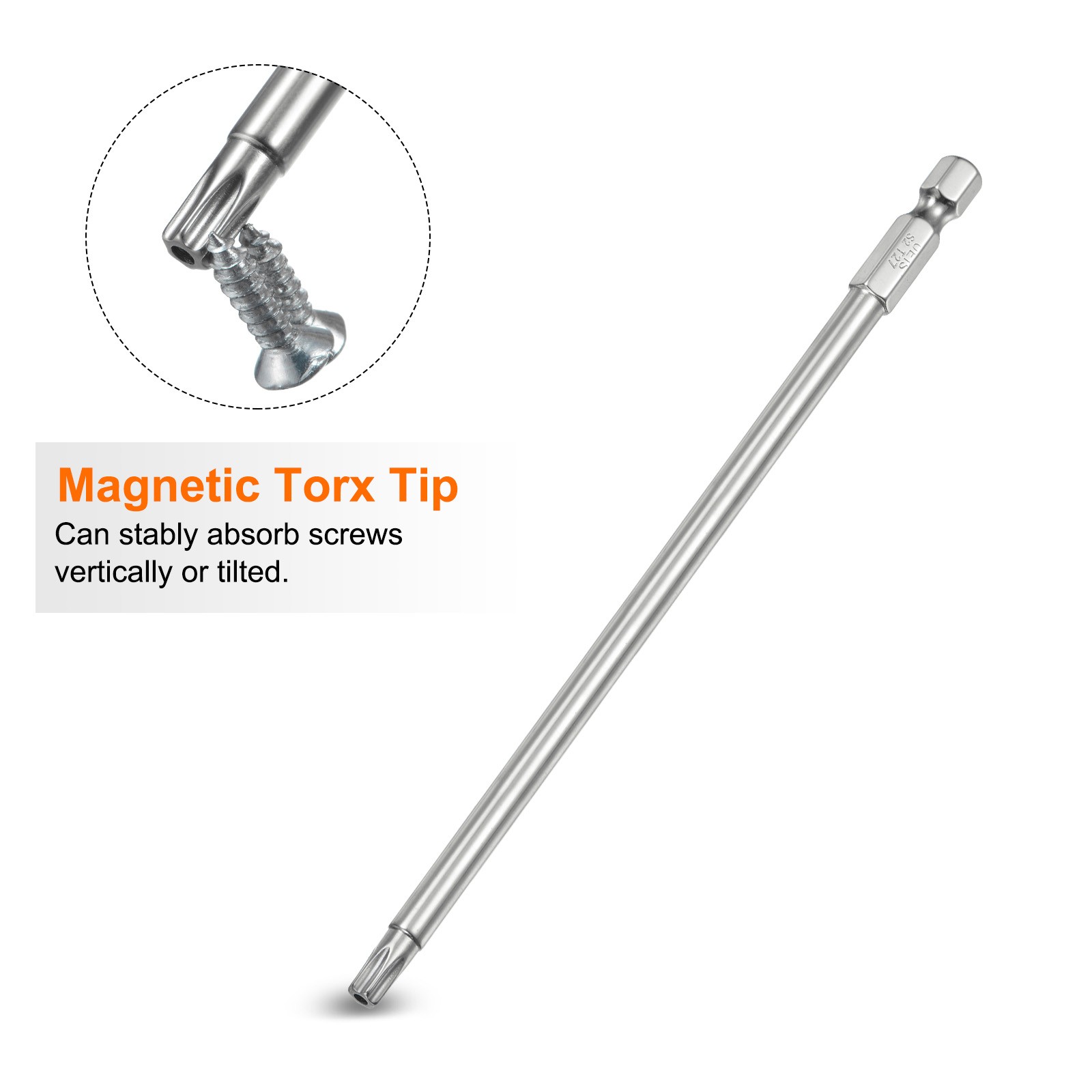5PACK T27 Security Torx Bit 1/4″ Hex Shank 6″ Long Tamper Resistant Star Bits