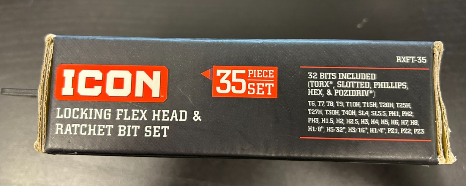 ICON RXFT-35 LOCKING FLEX HEAD RATCHET BIT SET 32/35 PIECE READ FREE SHIPPING