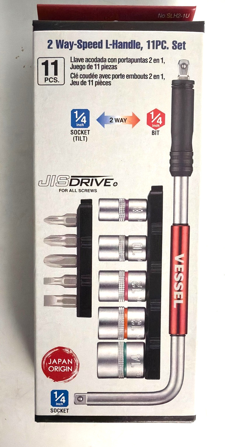 [NEW] (SLH21U) Vessel 2-Way Speed L-Handle with Bit & Socket Set