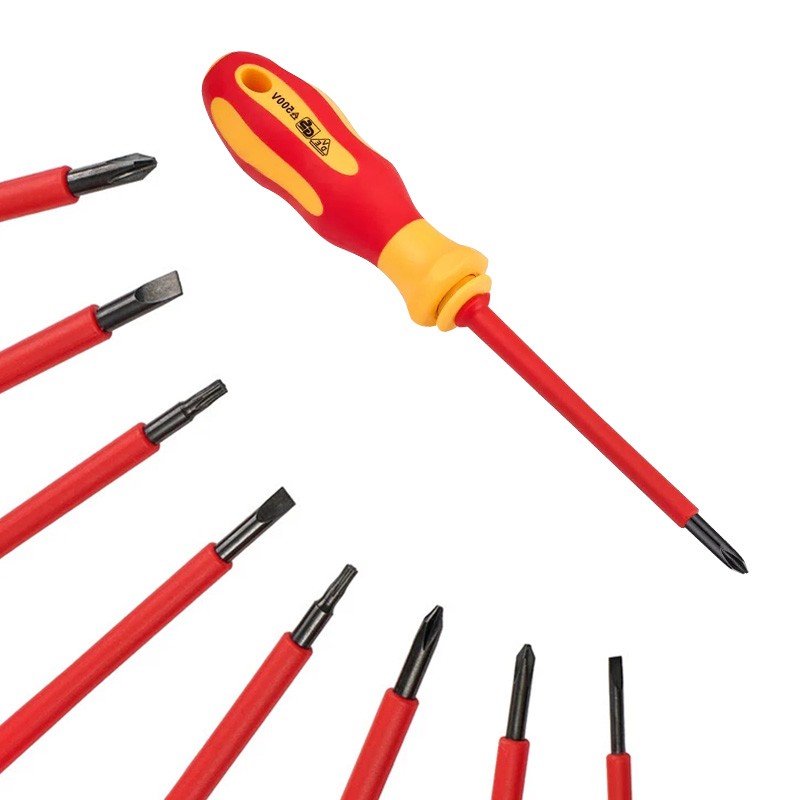 10-in-1 Electrician Insulated Screwdriver Set Magnetic Tip Slotted Phillips Tool