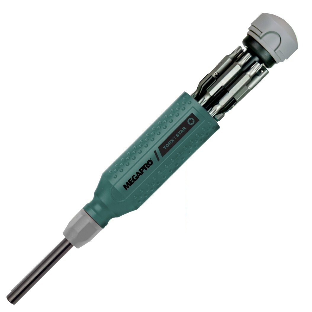 Megapro Torx Star Screwdriver 15 in 1 Multi Bit T5-T30 Made in USA 151TORX