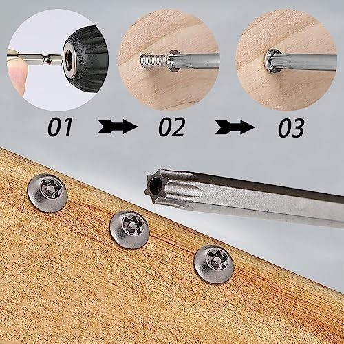 11pcs Extra Long Torx Screwdriver Bit Set, Magnetic S2 Steel Star Bits T6-T40 1/
