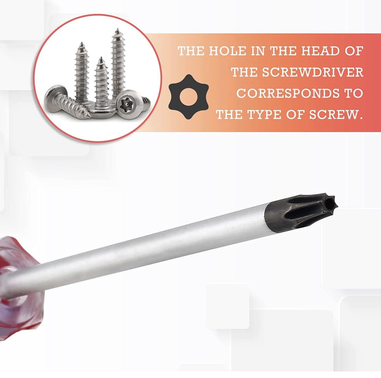 Plastic Handle T20 Security Torx Screwdriver Hand Tools TS20 TR20 T20H