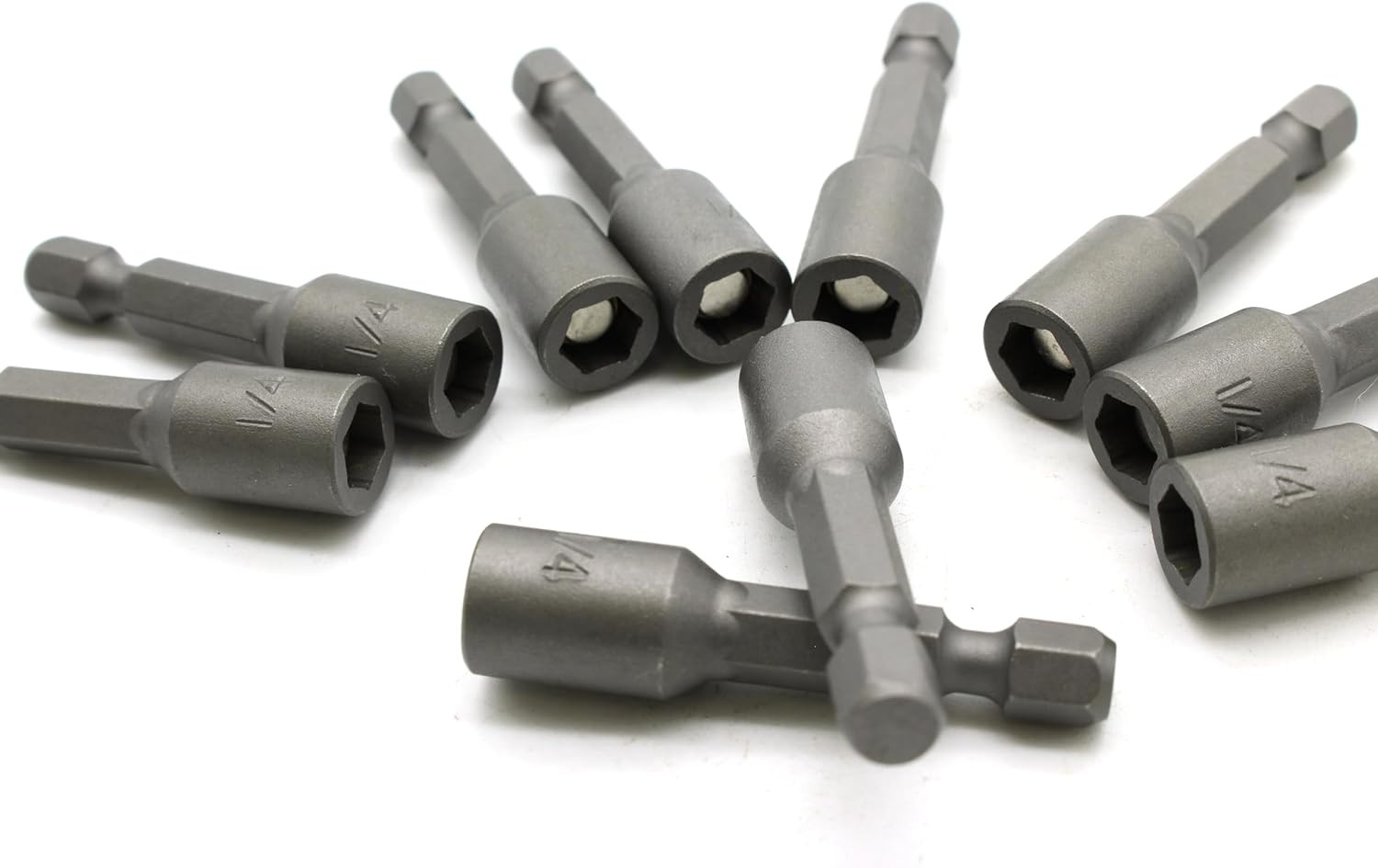 TEMO 10 pc Impact Ready Nut Driver 1/4 Inch Magnetic Nutsetter Set 1/4 Inch Shan