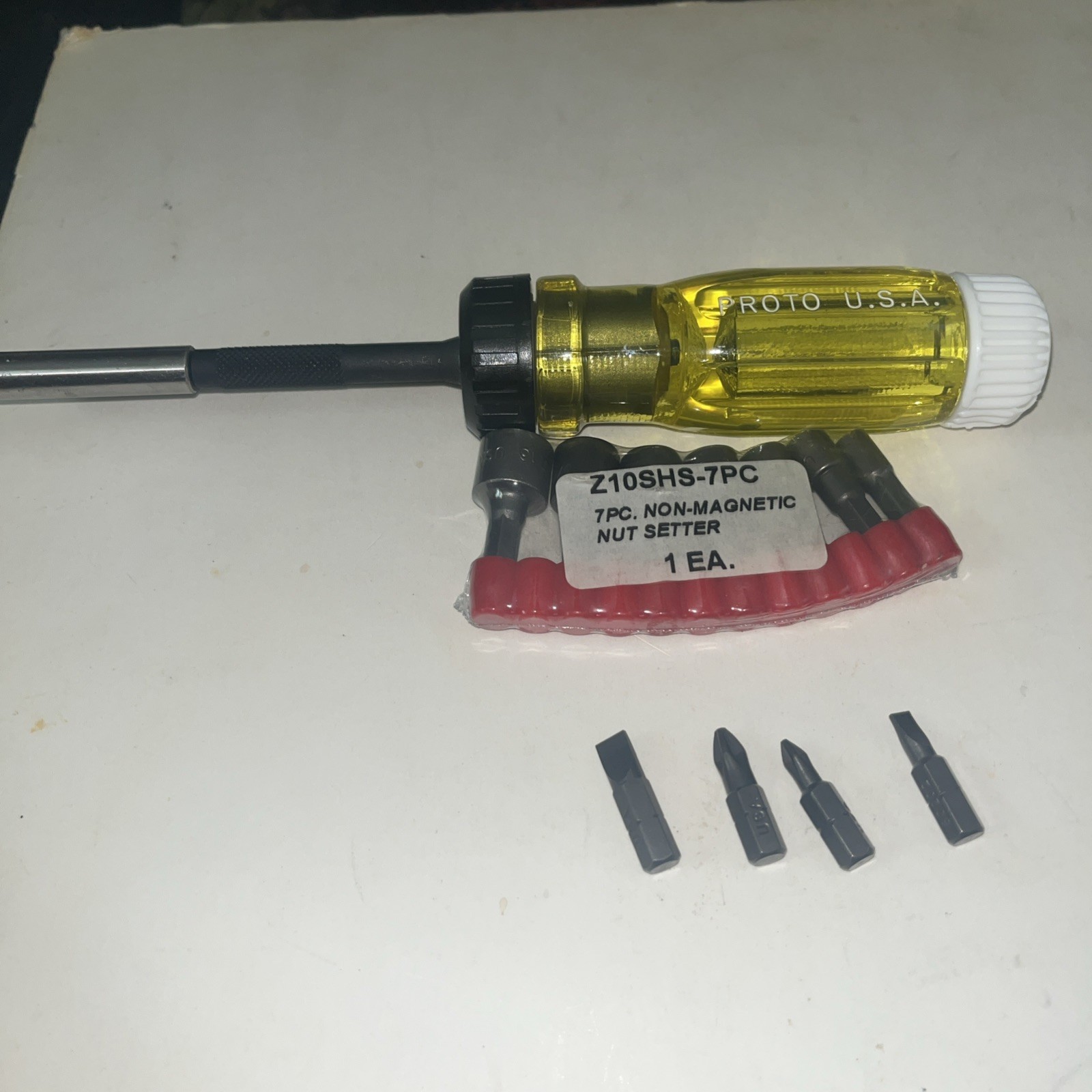 PROTO J9322 Multi-Bit Screwdriver, NumBits 11 4LV35
