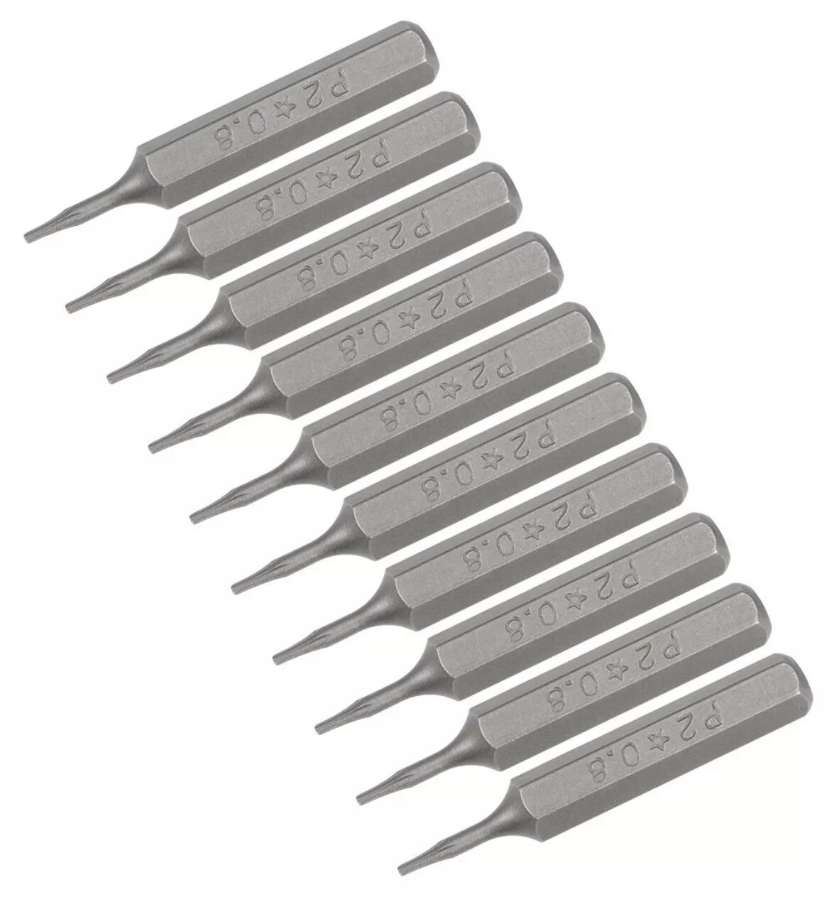 10 Pcs Screwdriver Bits 5/32 Inch Hex 4mm Shank Star-Shape P2/0.8mm Set PL1 Lot