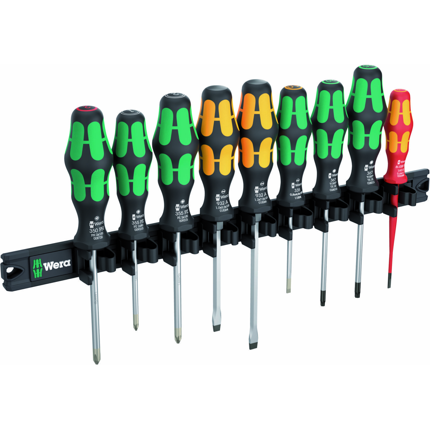 Wera 9650 Screwdriver Set with Magnetic Rail