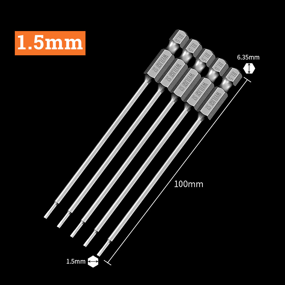 Hex Key Allen Bit Set Extra Long 100/150/200/300mm Impact Driver Drill 1/4″ Bits