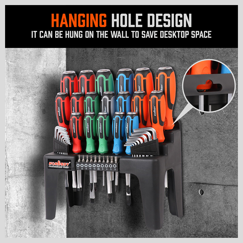 44-Piece Magnetic Screwdriver Set Hex Key Bits Go-Thru Steel Blades High Torque