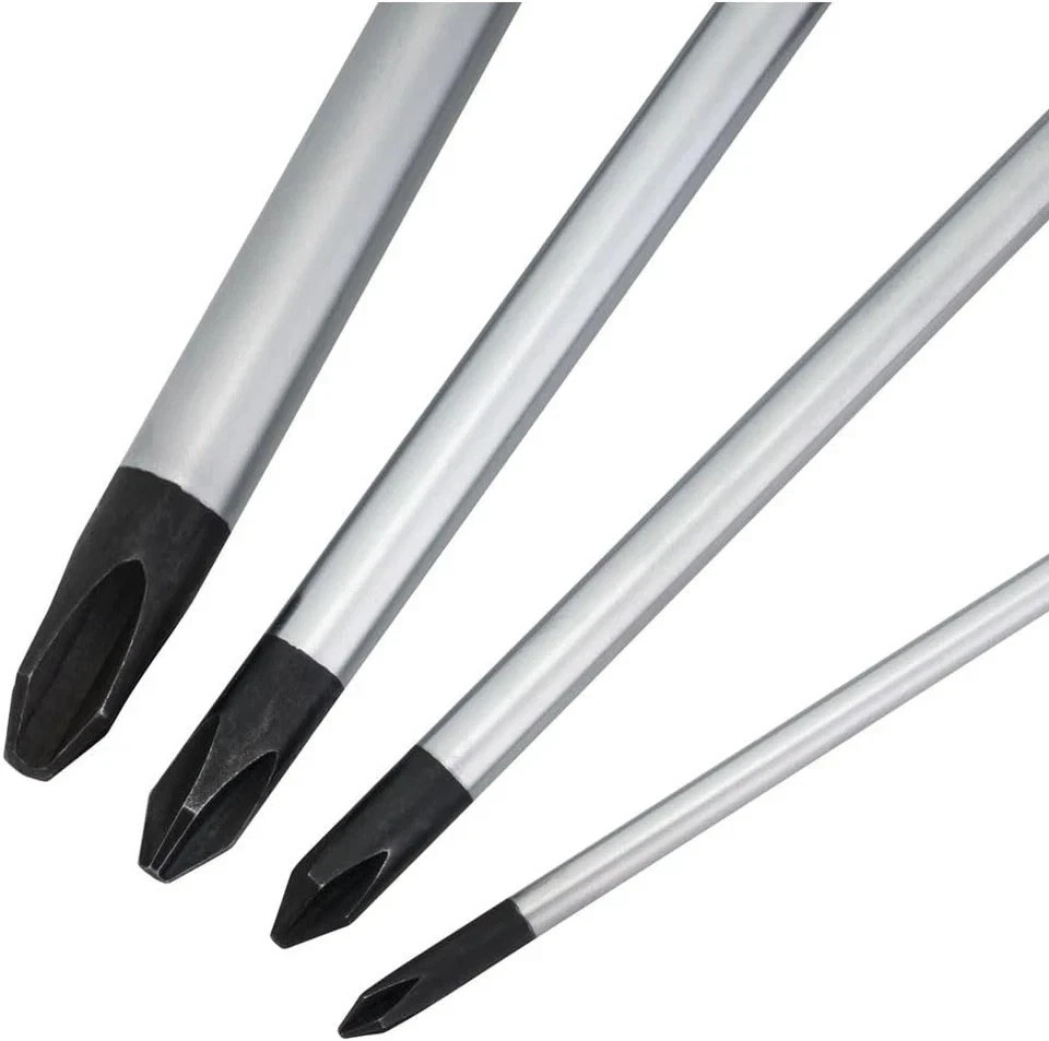 TUSK 4-Piece JIS Screwdriver Set #0 #1 #2 #3 Magnetic Tip Ergonomic