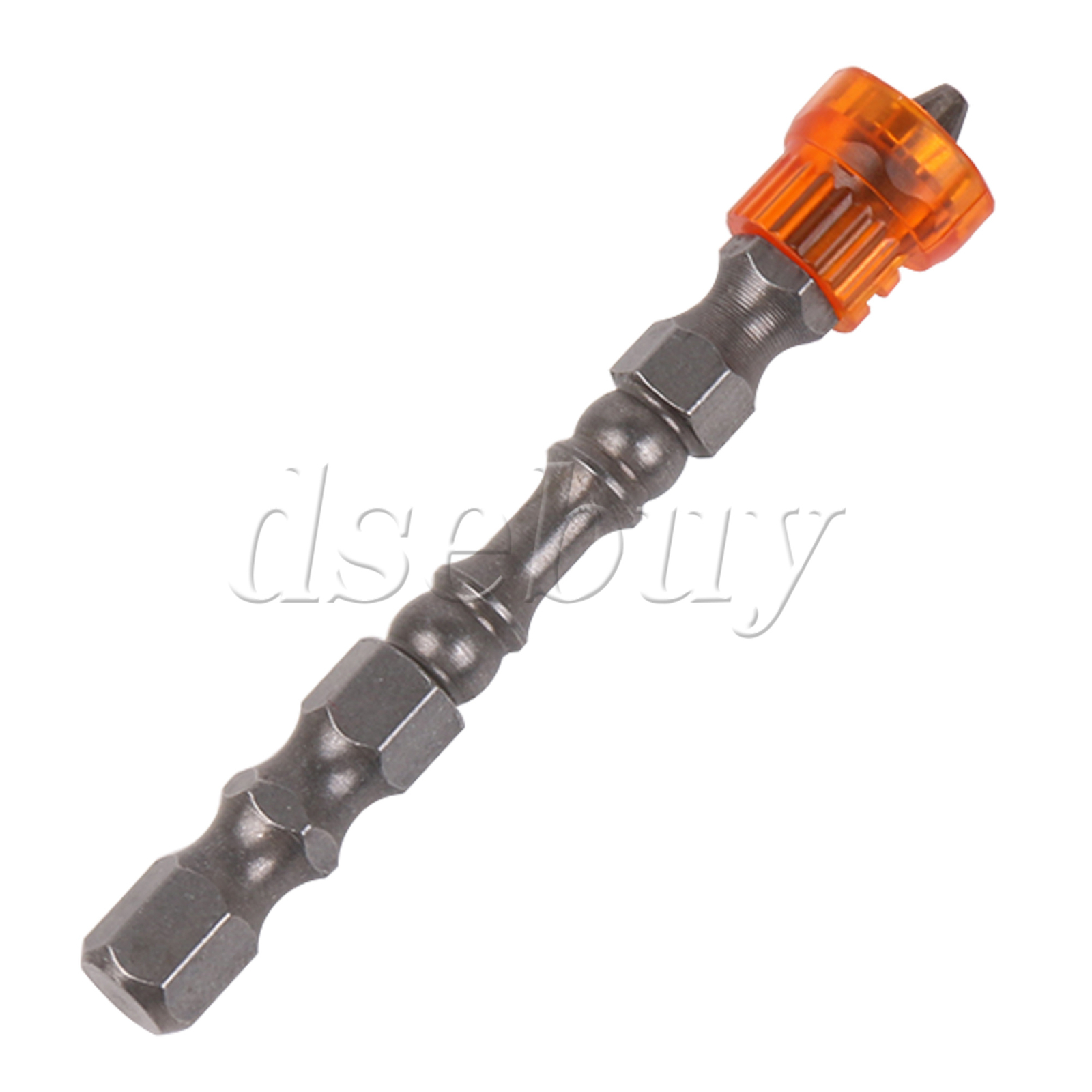 25PCS Magnetic Collar Design Chrome Steel Screwdriver Bit 1/4″ Hex Shank Orange