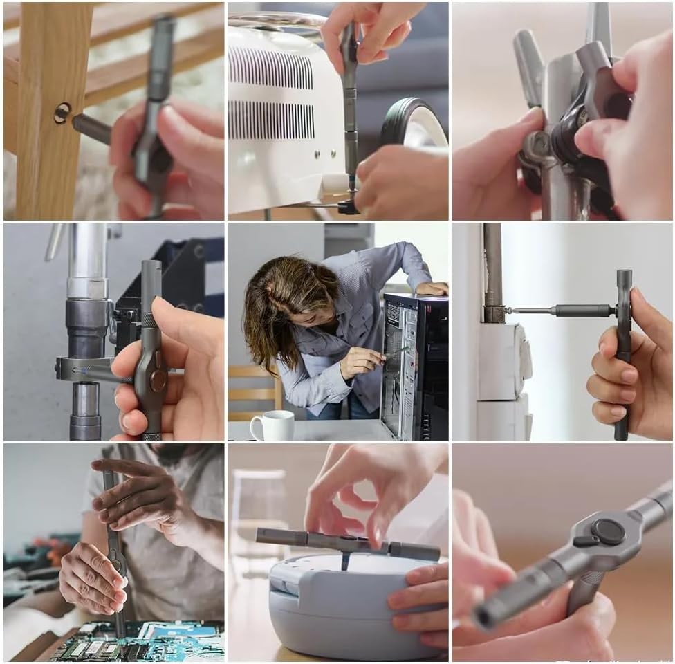 42 in 1 Magnetic Ratchet Screwdriver w/ S2 Steel Bits Multi tool for Furniture