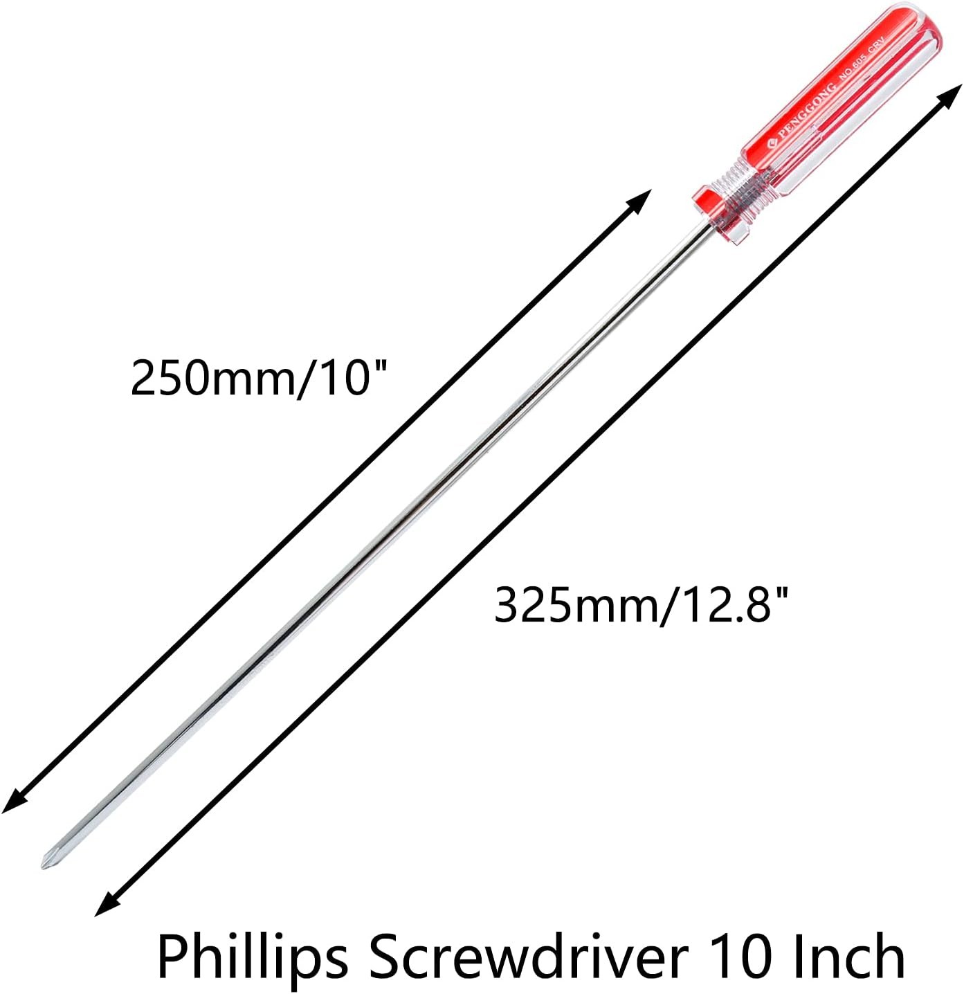 Phillips Screwdriver 10 Inch, Long Screwdriver #1 Extra Long Shaft Cross Head