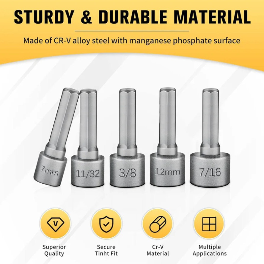 9pcs / 14pcs Hex Socket Wrench Set – Inner Hex Screwdriver Extension Tool Kit