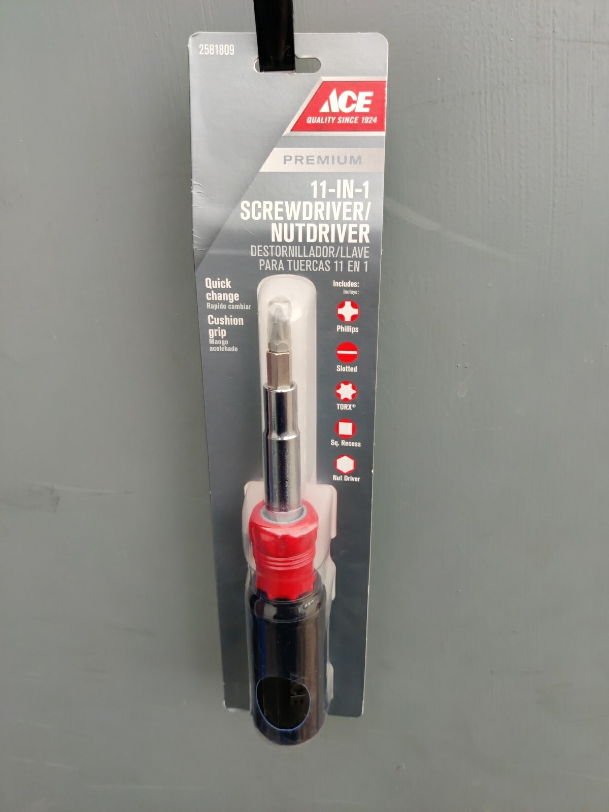 11-in-1 multi-tip screwdriver with square drive bits