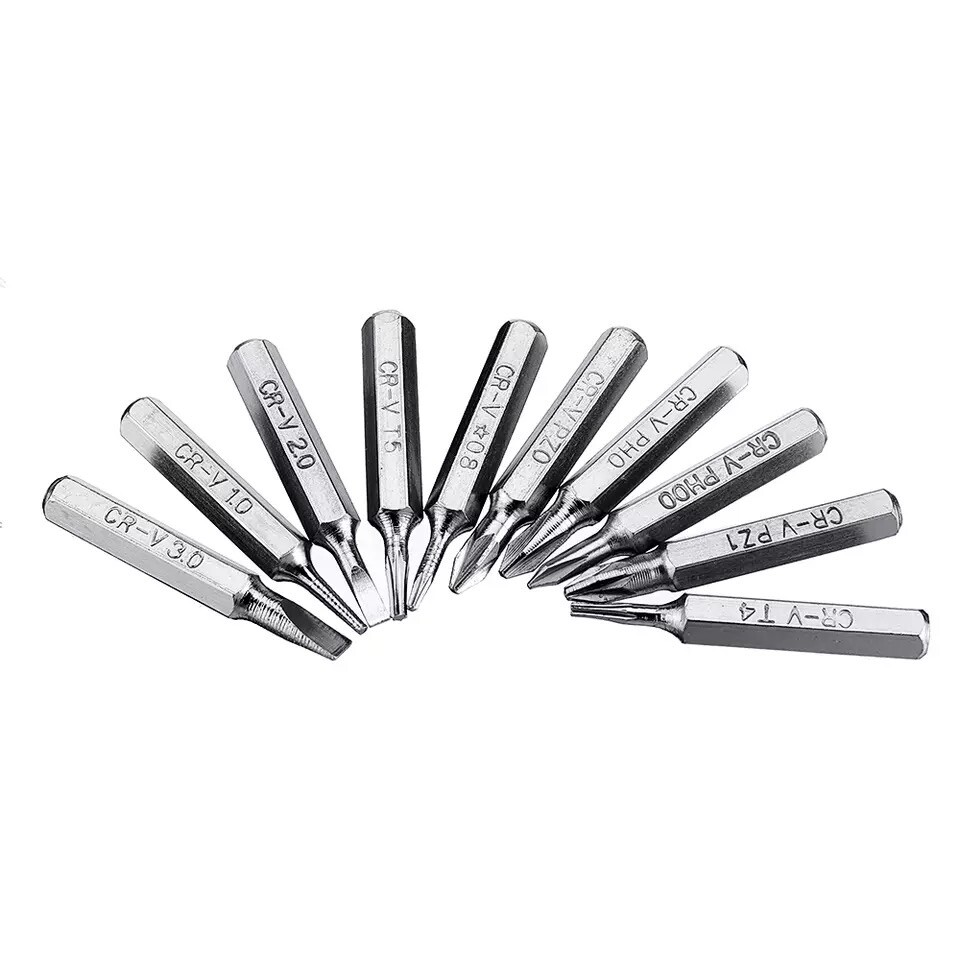 10pcs 4mm Screwdriver Bit Set Phillips Slotted Torx Mobile Phone Repair System 4