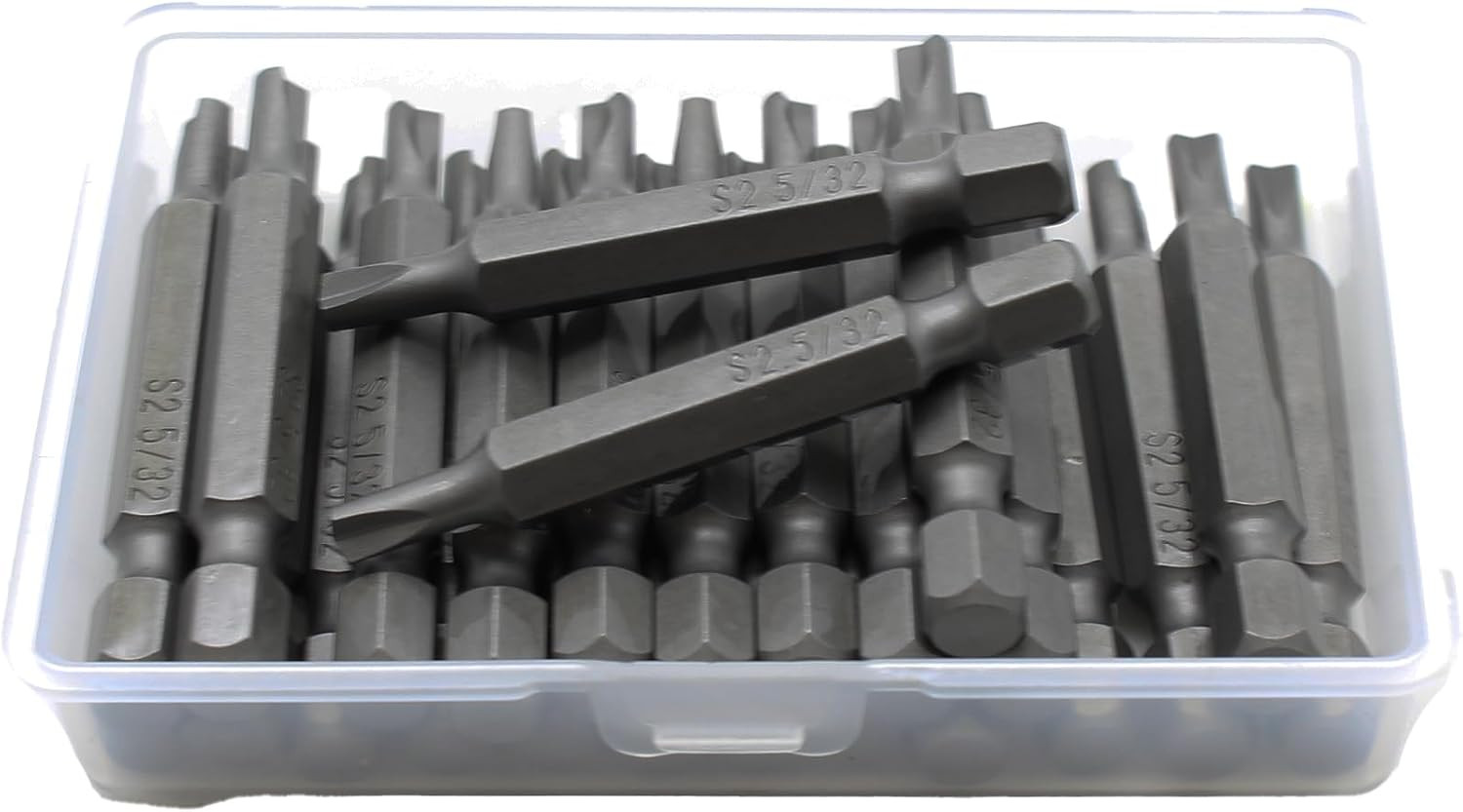 25 Pc 5/32 Inch Clutch 2 Inch Long Screwdriver Insert Bits, Durable S2