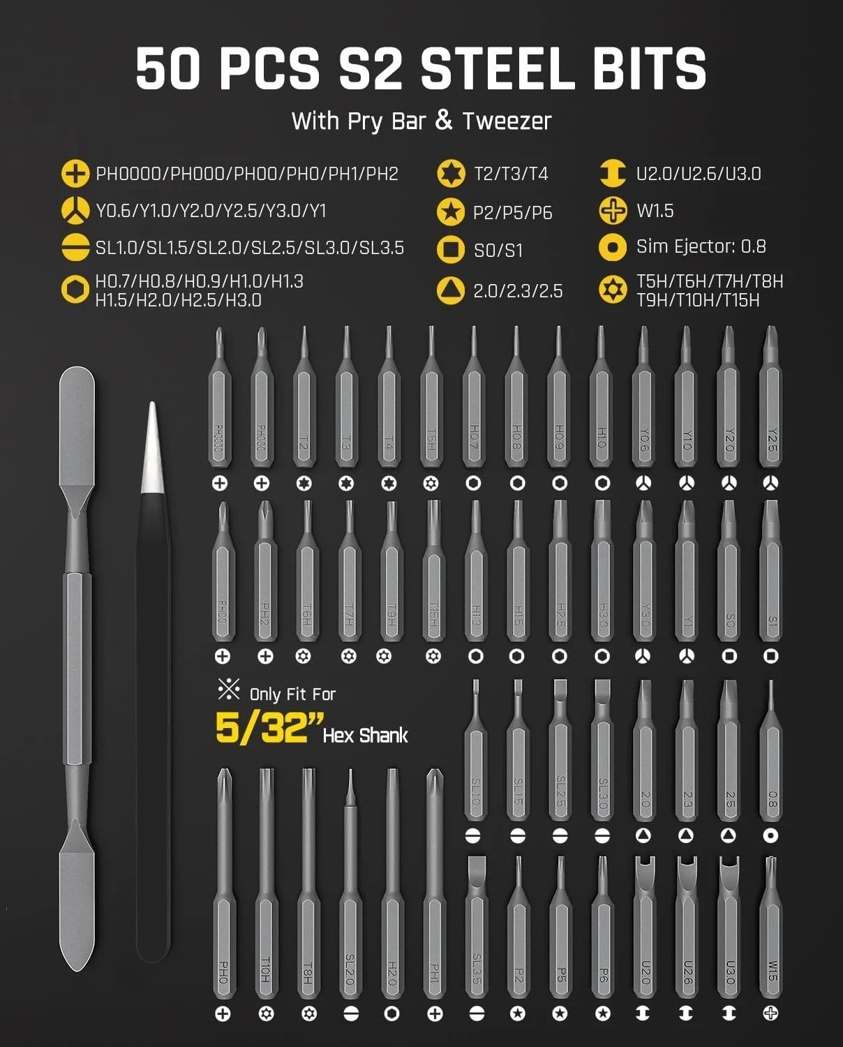 Rechargeable E2 Ultra Screwdriver – 5 Adjustable Torque Settings & LED Light