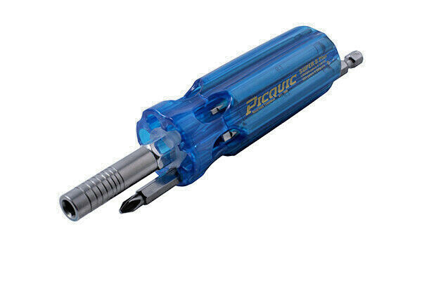 PICQUIC SUPER 8 Plus Screwdriver Multi-Bit Driver – 7 Hex Bits 98881B Bulk