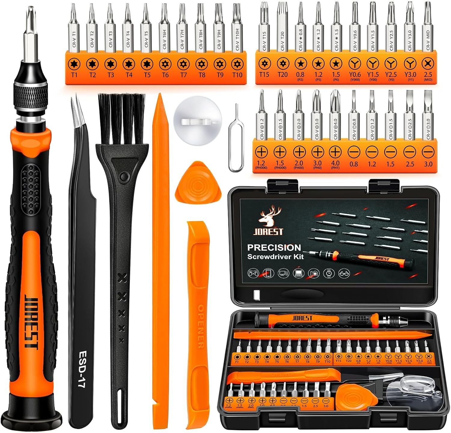 JOREST 38Pcs Small Precision Screwdriver Set with Torx T5 T6 Y00 Mini Repair …