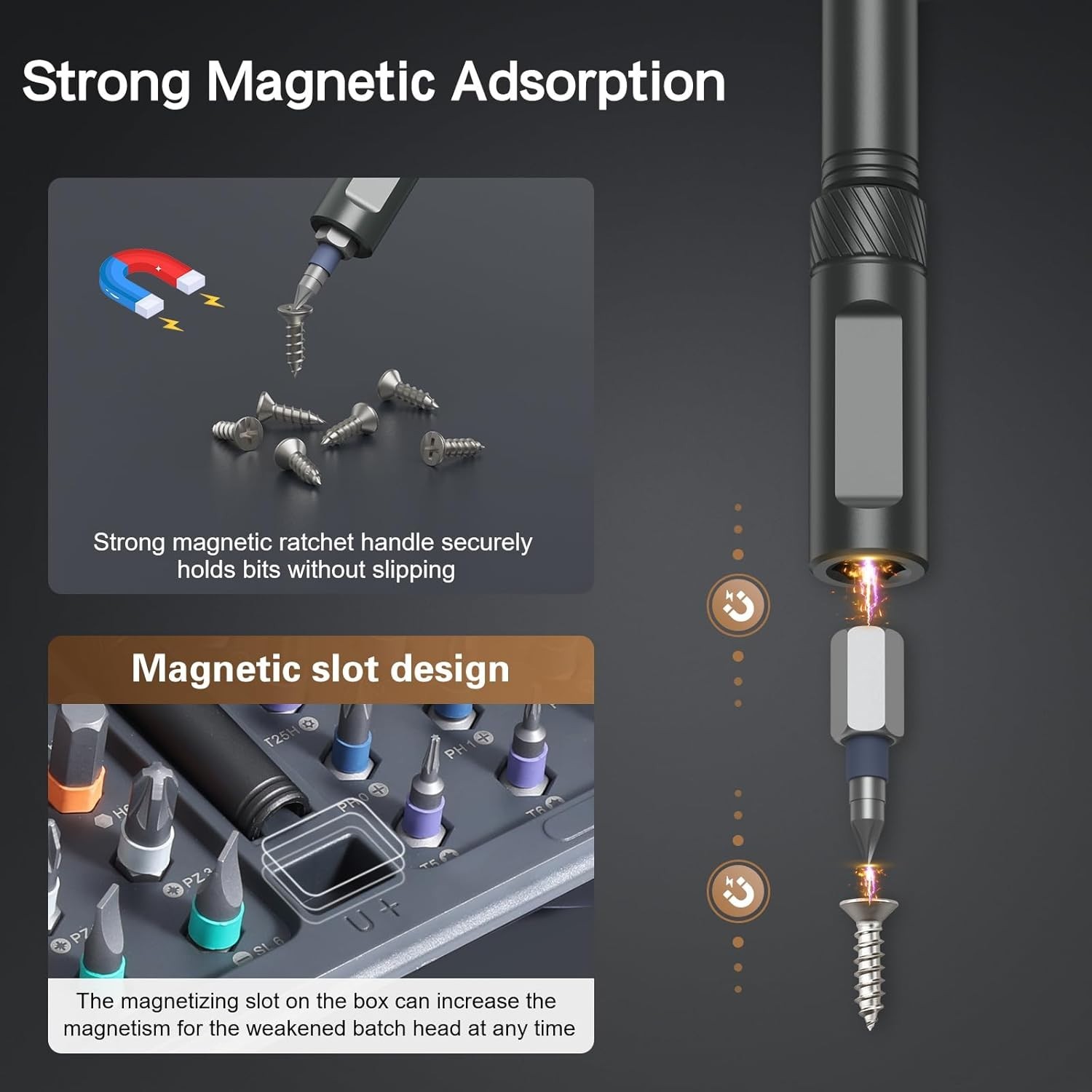 42 In 1 Multi Bit Magnetic Alloy Steel Magnetic DIY Ratchet Screwdriver Set