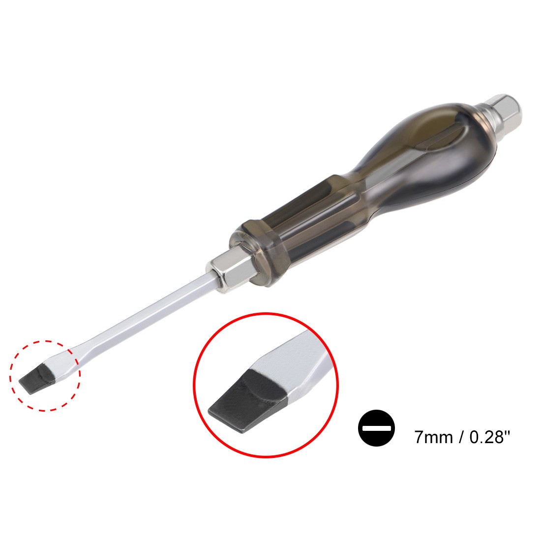 7mm Slotted Impact Screwdriver 4-Inch Demolition Driver Magnetic