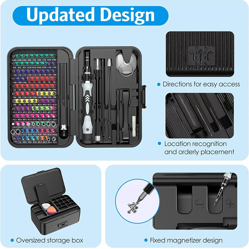 132 in 1 Precision Screwdriver Set PC Phone Computer Electronics Repair Tool Kit