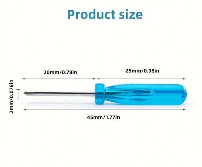 10pcs Mini Precision Screwdriver Set – 2mm Cross & Flat Head Repair Tools