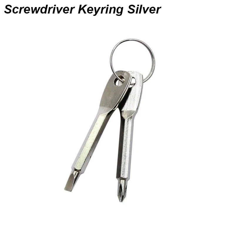 NEW Mini Keychain Screwdriver Set Portable Phillips Slotted Pocket Repair Tool
