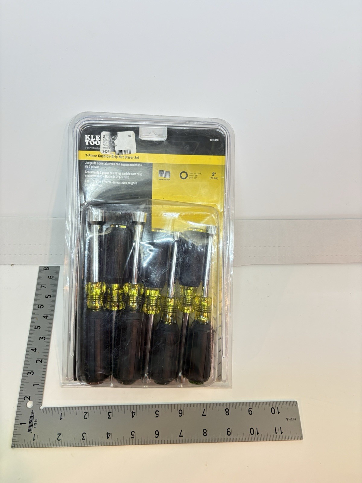 Klein Tools 631 3” Nut Driver Set Shaft – 7 Pcs