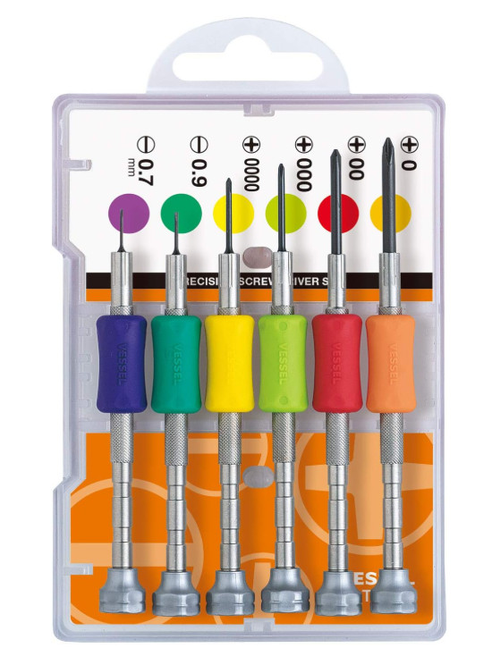 Vessel TD-56S Micro Precision Screwdriver Set +0 +00 +000 +0000 -0.7 -0.9
